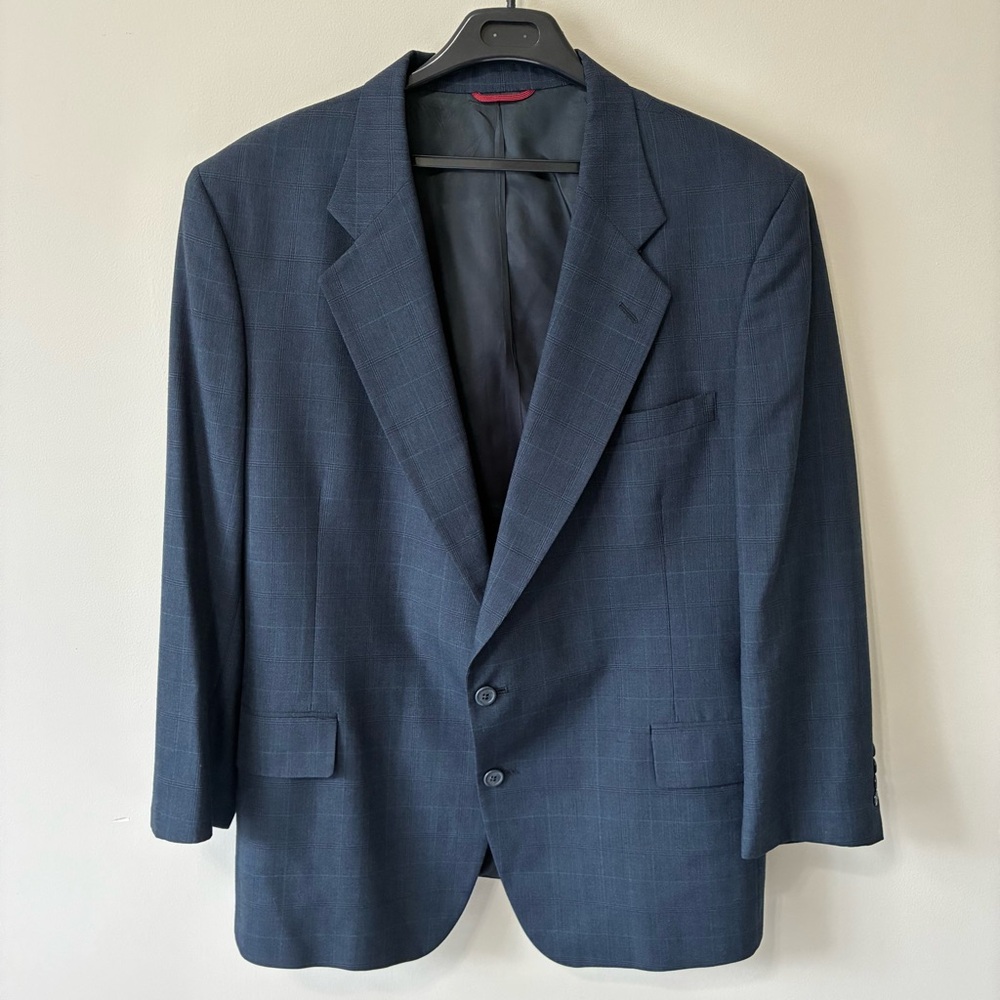 JoS A. Bank 100% Wool Suit Blazer Jacket Navy Size 48R Men’s Wedding, Business